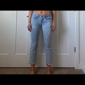 Aeropostale low rise distressed jeans